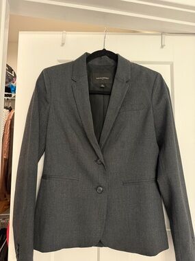 Banana Republic Dark Gray Women's Two-Button Blazer